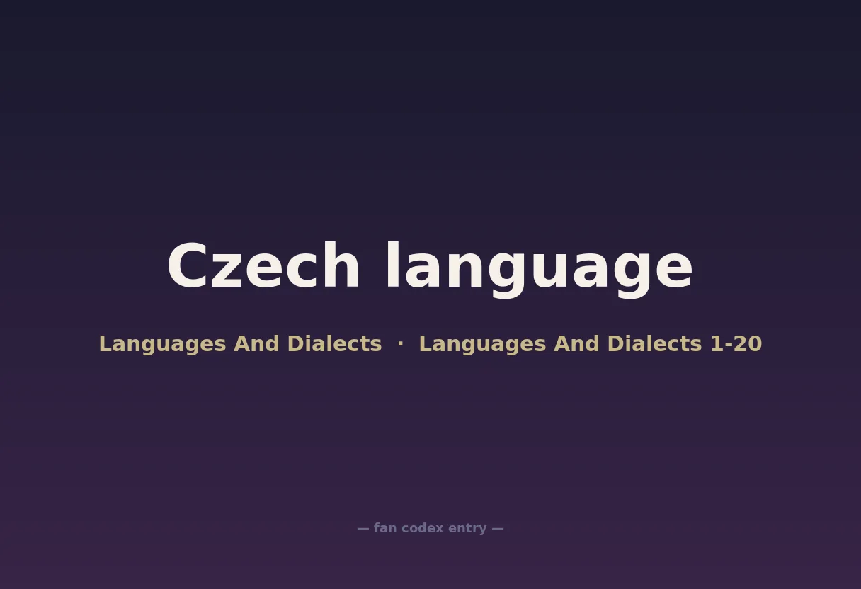 Czech language