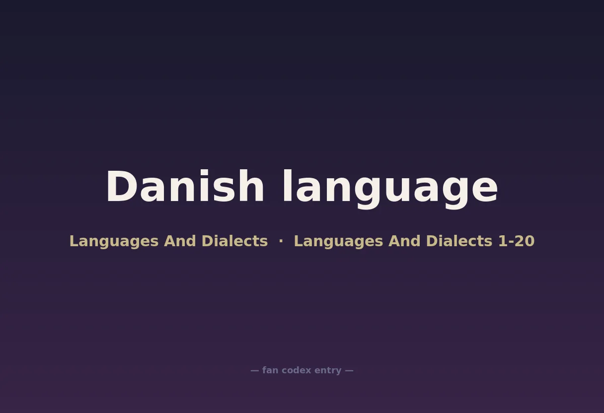 Danish language