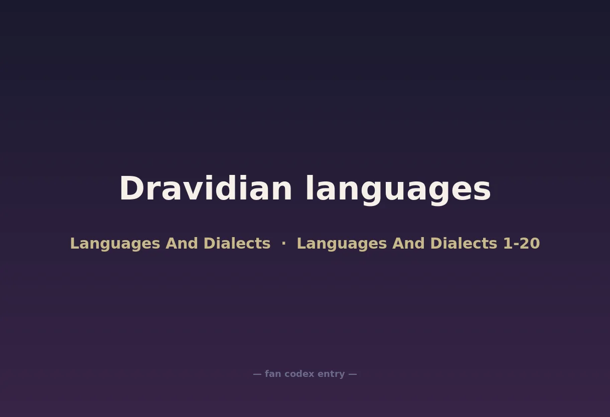 Dravidian languages