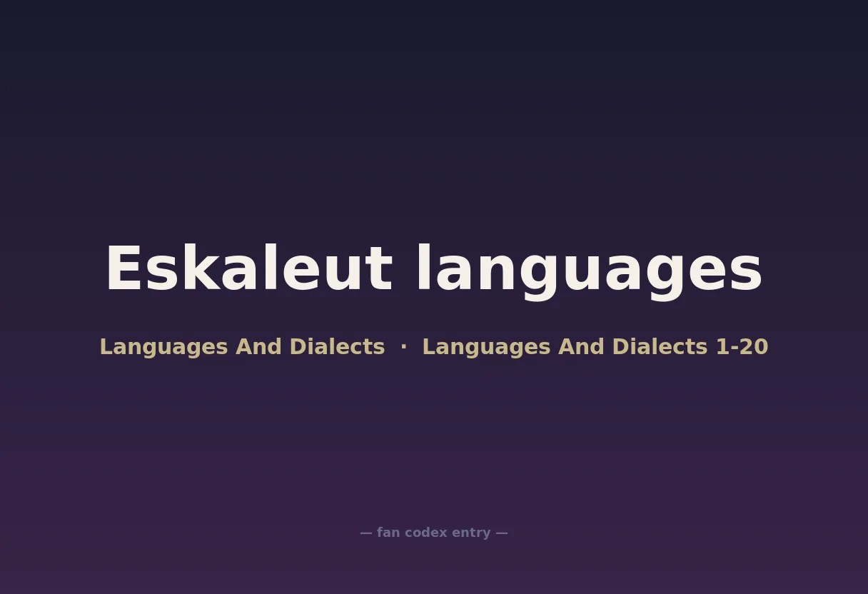 Eskaleut languages
