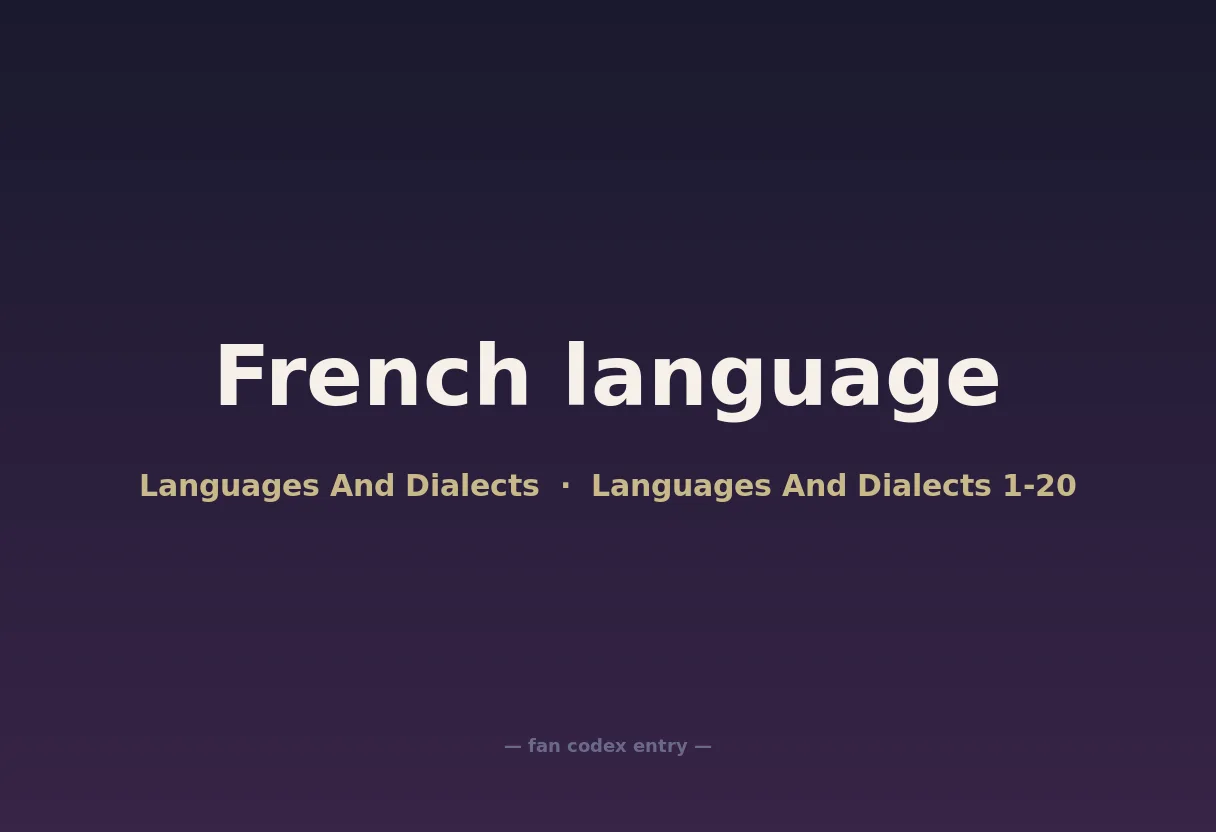 French language