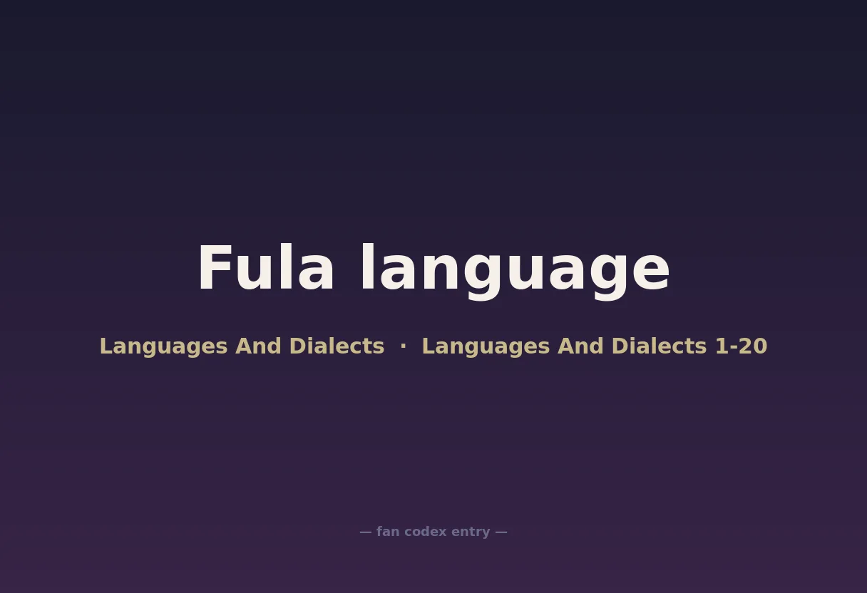 Fula language