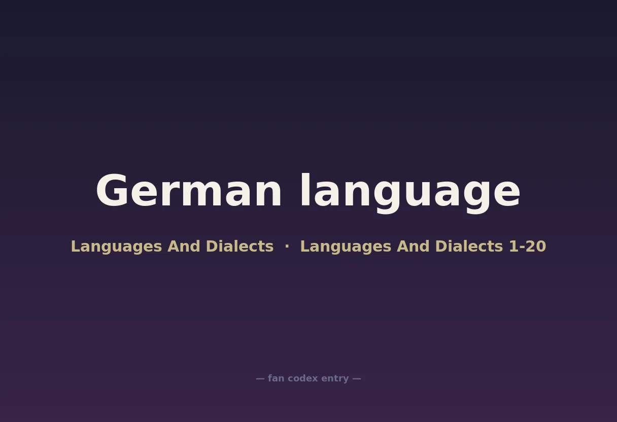 German language
