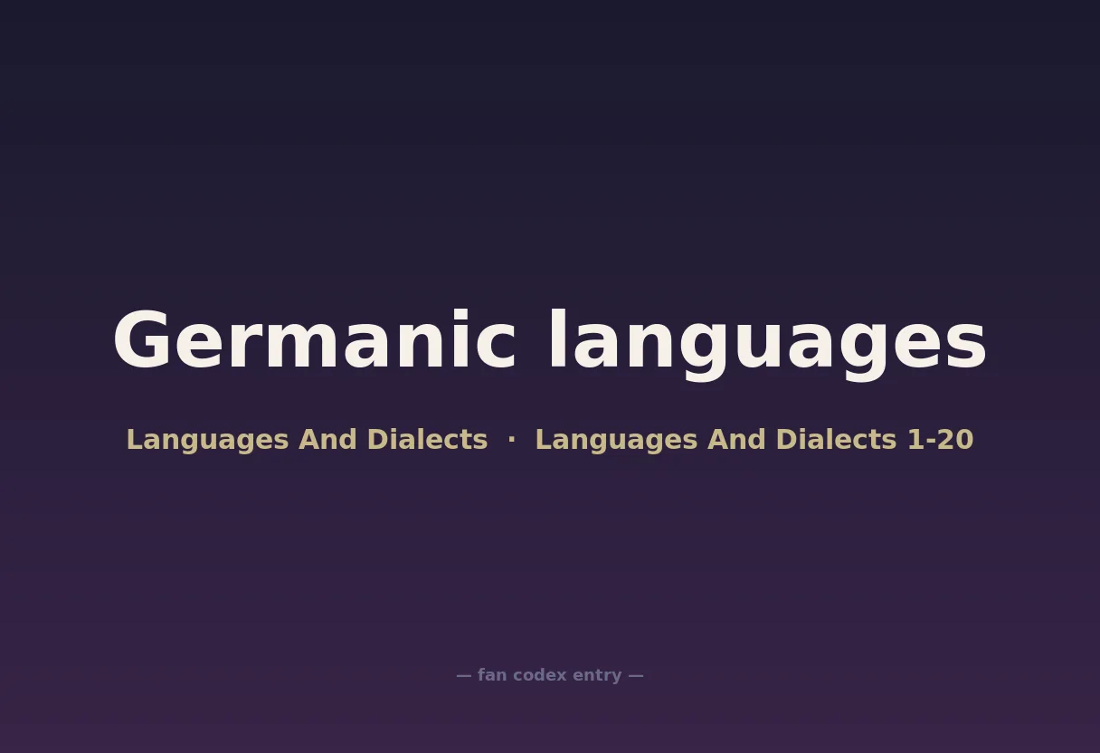 Germanic languages