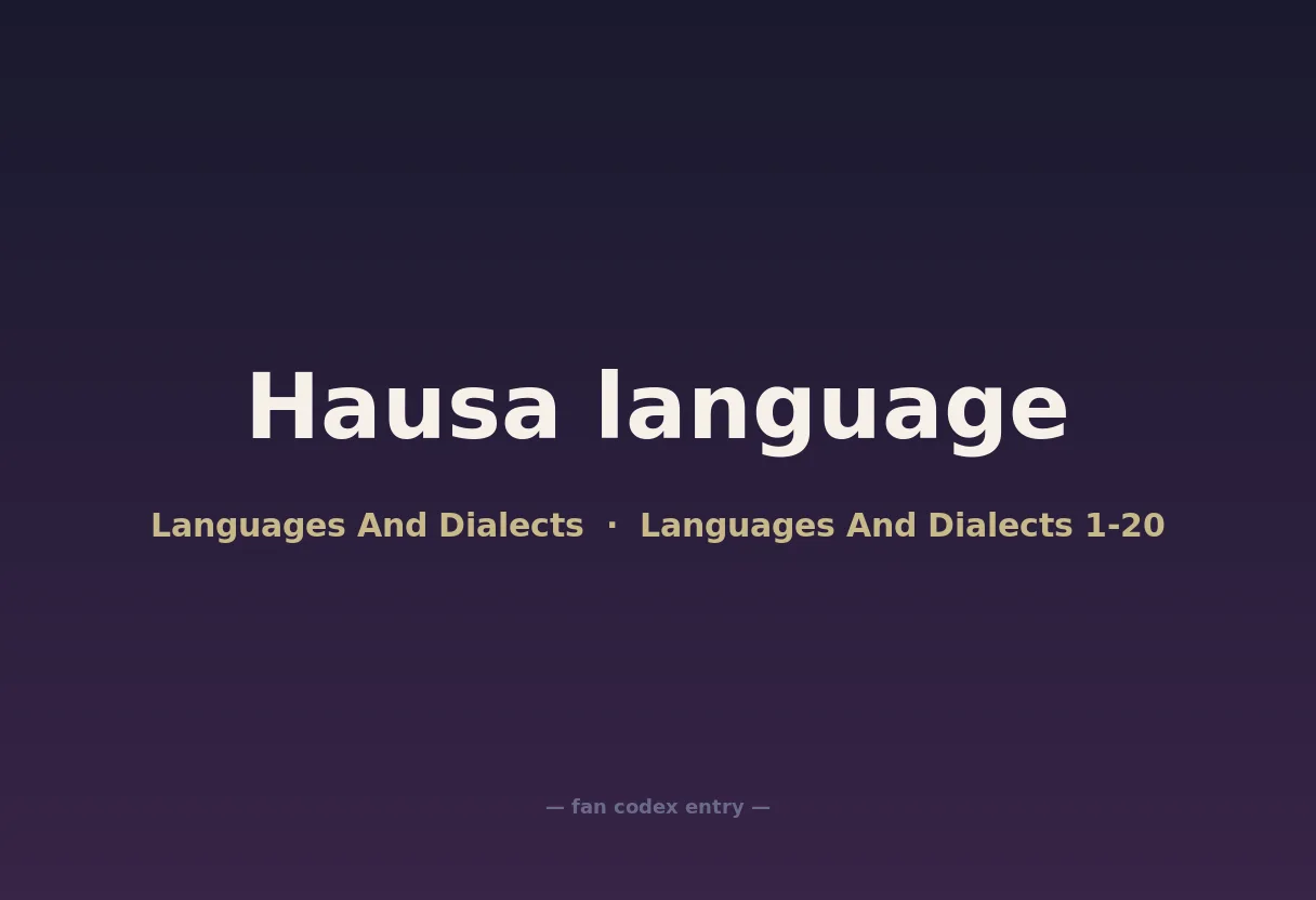 Hausa language